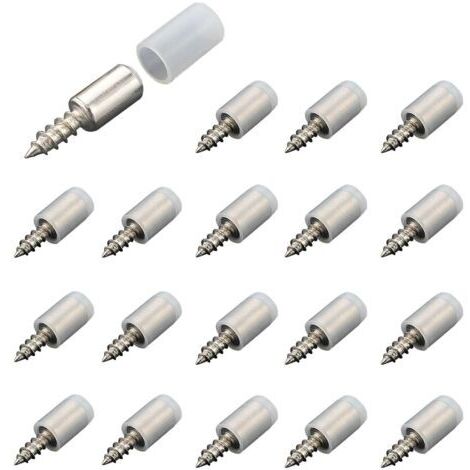 20pcs vis autotaraudeuses intégrées,Vis autotaraudeuses Support stratifié pour armoire,Étagère Support Vis Avec Manchon Antidérapant,vis intégrées autotaraudeuses Pour Meubles D'armoire