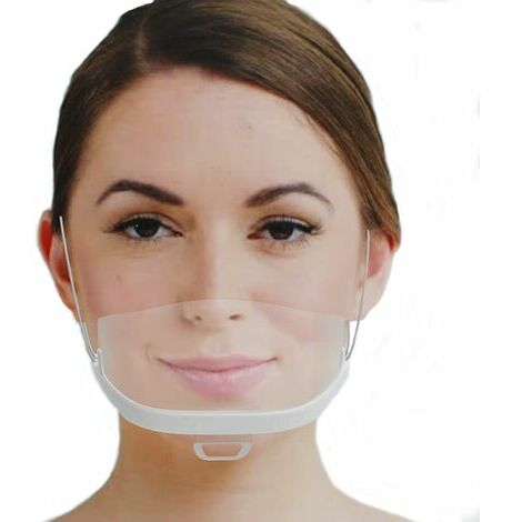 20pcs Visière de Protection Réutilisable en Blanc-Couvre Bouche et Nez Facial - Protection Visage Anti-Salive