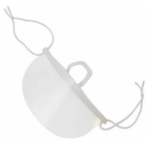 20pcs Visière de Protection Réutilisable en Blanc - Couvre Bouche et Nez Facial - Protection Visage Anti-Salive Anti-Eclaboussure Facial Protection pour Homme Femme