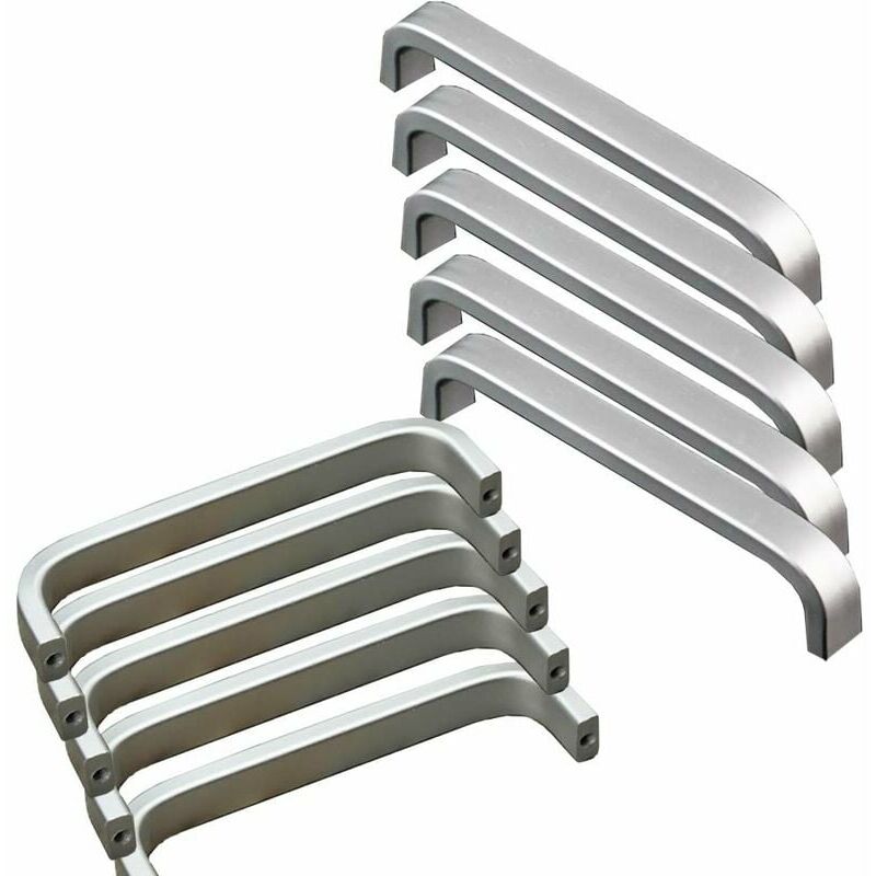 20pcs201 matériel 10x96 trou distance en acier inoxydable 304 poignée de garde-robe solide en forme de UArmoire de cuisine universelle
