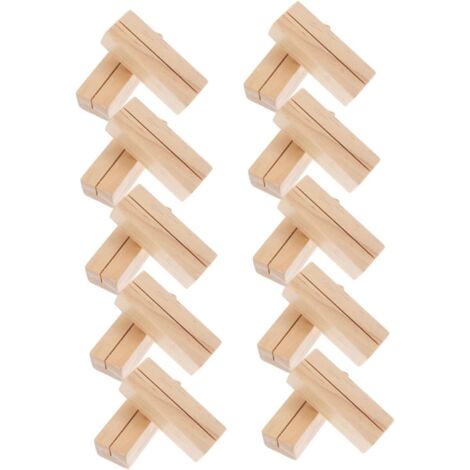 20pièces Porte-Cartes Naturel avec Clips pour Notes De Supports Décoratifs