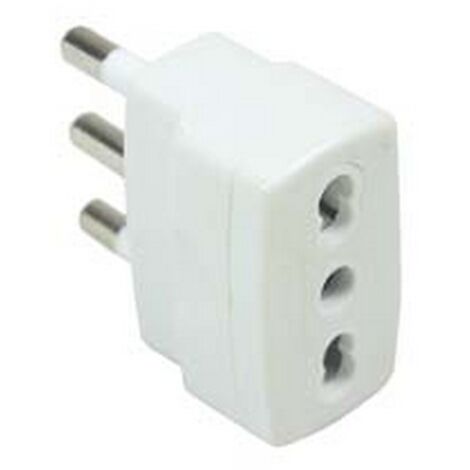 20PZ ADATTATORE RIDUZIONE 2P+T BIANCA - spina 16A e presa 10/16A bianca