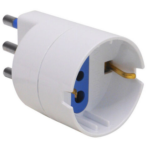 20PZ ADATTATORE SEMPLICE IN BLISTER 2P+T spina 16A/ presa schuko 10A