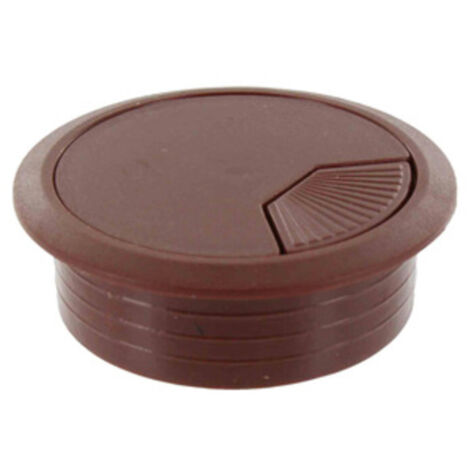 20PZ BOCCHETTA PASSACAVI D 60 MM PLASTICA MARRONE