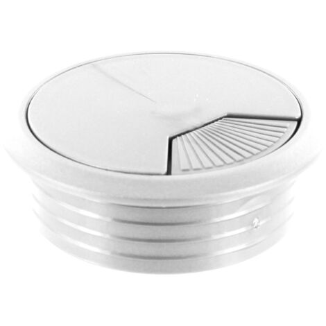 20PZ BOCCHETTA PASSACAVI D.MM.60 IN  PLASTICA BIANCO