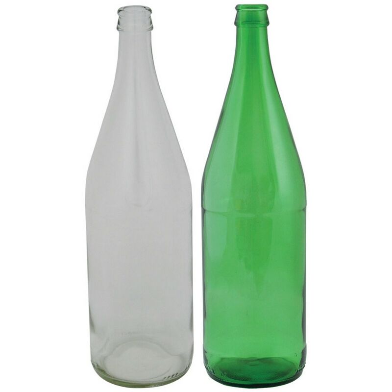Image of Gruppo Vetro Somma - 20PZ bottiglia in vetro 'vichy' 1000 ml - colore verde