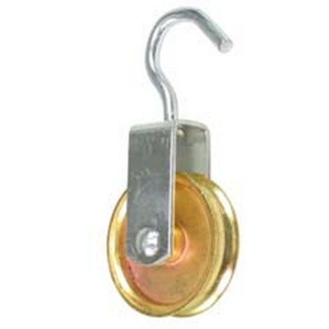 20PZ CARRUCOLA CON GANCIO RUOTA OTTONATA - ø mm.35x12