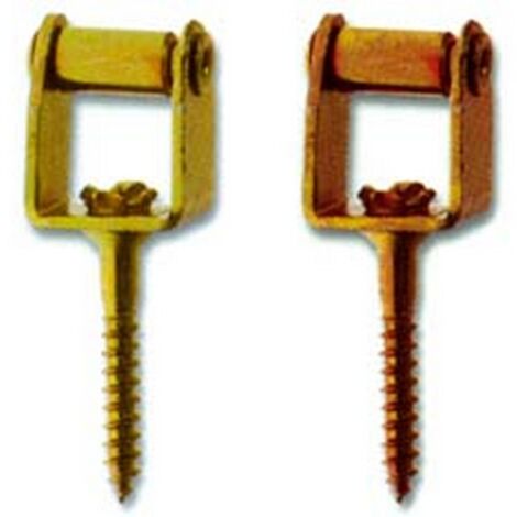 20PZ CAVALLOTTI CON RULLO E VITE A LEGNO - in acciaio bronzato