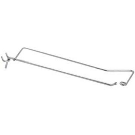 20PZ GANCI  A 1 FILO CON PORTAPREZZI PER PANNELLI FORATI - ø mm.3,8x5x200 l.