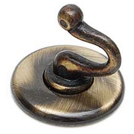 20PZ GANCI ADESIVI SMERALDO OTTONE SPAZZOLATO - ø mm.36