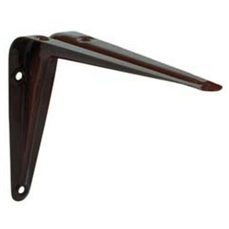 20PZ MENSOLA ACCIAIO NERVATA MARRONE - mm.75x100