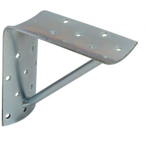 20PZ PIASTRA ANGOLARE PER PALI TONDI CON RINFORZO mm.100X100x50