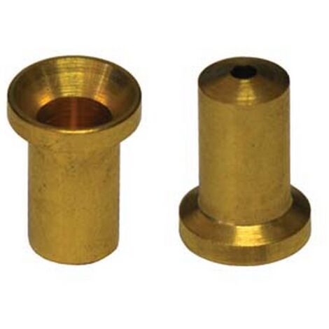 20PZ POZZETTI IN OTTONE PER ASTE -  MM.8