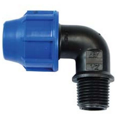 20PZ RACCORDO A COMPRESSIONE GOMITO 90° MASCHIO PN16 - ø mm.25x  M 1/2"