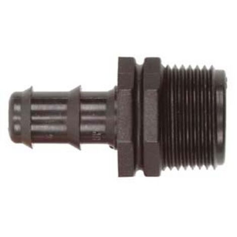 20PZ RACCORDO PORTAGOMMA CON FILETTO IN POLIPROPILENE - ø mm.16x  M 3/4"
