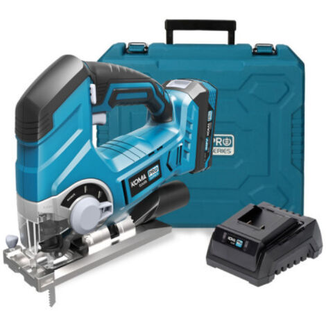 20V KOMA TOOLS Stichsäge - 23 x 21,5cm - 2,0Ah Akku - Ladegerät