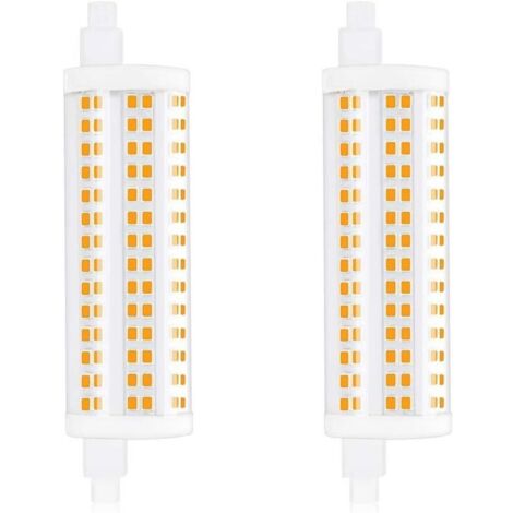 20W 118mm R7s Dimmable Ampoule LED J118 Lumière du jour 4000K 2200lm double extrémité spot équivaut à 200W ampoule halogène pour maison, salon, balcon, hôtel, restaurant, etc(2pcs) [Classe énergétique