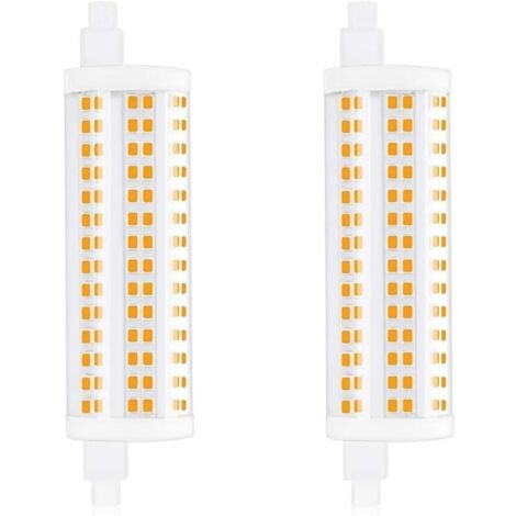 20W 118mm R7s Dimmable Ampoule LED J118 Lumière du jour 4000K 2200lm double extrémité spot équivaut à 200W ampoule halogène pour maison, salon, balcon, hôtel, restaurant, etc(2pcs) [Classe énergétique