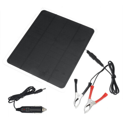 (20W/12V) Cargador de batería de carga lenta del panel solar para mantenimiento de vehículos recreativos marinos