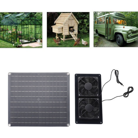 20W 18V IP67 Solar-Abluftventilator für Gewächshaus, Ferienhaus, Hühnerstall, Tierhaus