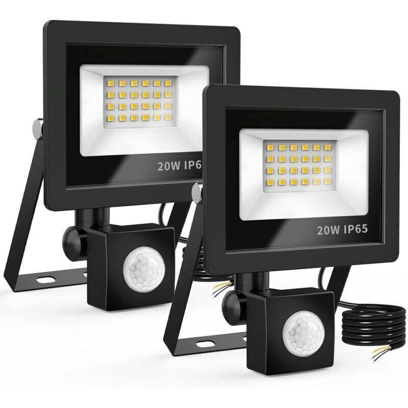 Image of 20W LED outdoor floodlight with motion&hellip;