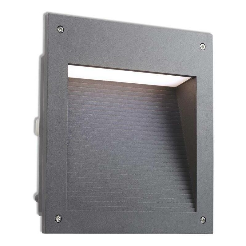 Leds-C4 Micenas - LED Outdoor Large Recessed Wall Light Urban Grey IP65