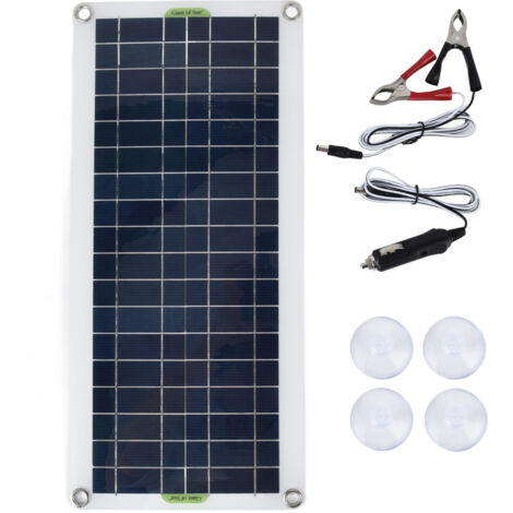 20W Solar Panel Battery Charger 21V Polysilicon Portable Solar Panel Charging Kit for Car