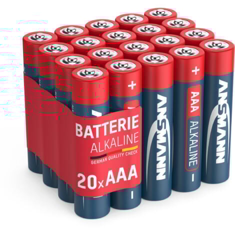 20x batterie alcaline ANSMANN AAA micro 1,5V – LR3 MN2400 (lot de 20)