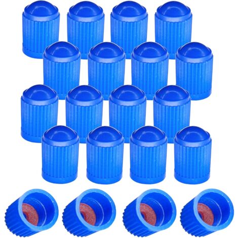 20x Bouchon de valve capuchon plastique schrader pneu vélo moto auto voiture quad trottinette, bleu