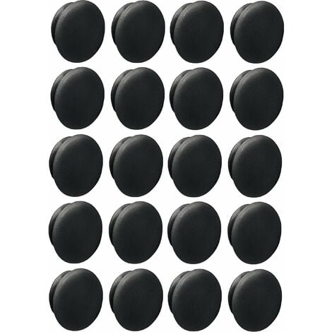 20x cache trou bouchon plastique 6,4mm (1/4) noir protection trou
