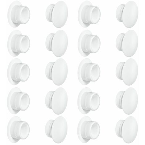 10 Stck bouchons pour trous de fixation 16x13 blanc Bouchons Capuchon Bouchons en plastique 