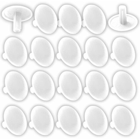 20x Cache vis plastique universel 3x12x6mm cruciforme capuchon trou protection masque, blanc