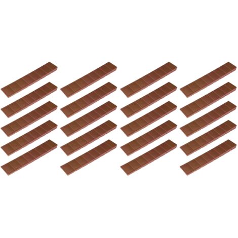 20x Cale auto cassante longueur 100mm couleur marron clair Coin de calage Réglage Bricolage Meuble Universelle