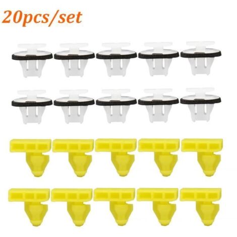 20X Clips de garniture fixation de contour de passage de roue de voiture pour Nissan Juke X-trail T31 Rivets 76882-JG10A 76847-JG00A