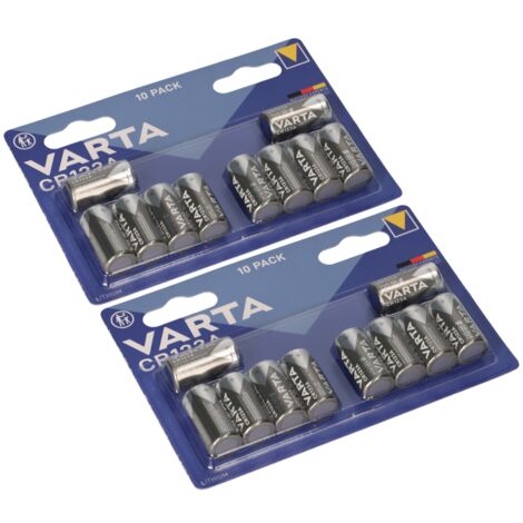 20x CR123A Varta Batterie Lithium 3V Photo Blister