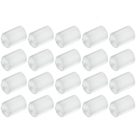 20x Douille en polyamide moleté blanc à filetage intérieur continu M6 longueur 18mm Ecrou Vis Cheville Fixation Manchon Plastique