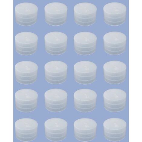 20x Embout de tube enveloppant rond 14x16,7mm transparent chaise meuble cache bouchon capuchon protection emboitant