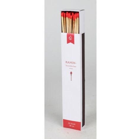20x Kamin Streichhölzer 28cm 50er Packung Schachtel Zündholz Feuer Ofen Grill