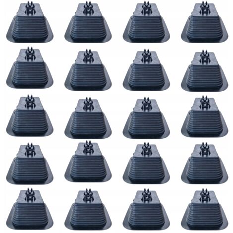 20x Soporte de hormigón de plástico con base para cubiertas planas, diámetro 8-10mm