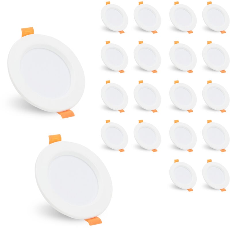 20x spots encastrables led spots encastrables 5W spots de plafond blanc chaud - Blancspot led encastrablespot encastrable à led spots encastrables