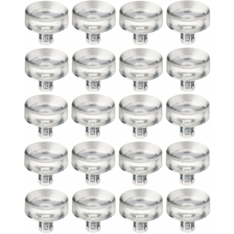 Cyclingcolors - 20x Support protecteur de plaques en verre miroir pivotant 15 x 5 x 5mm caoutchouc transparent à enfoncer Tablette Plateau Etagère