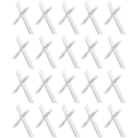 20x Taquet de maintien blocage de tablette forme de croix en plastique blanc Ø5mm Croisillon Calage Fond