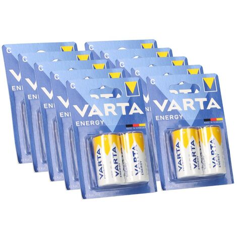 20x Varta Energy C Baby Batterie 1,5V AlMn im 2er Blister