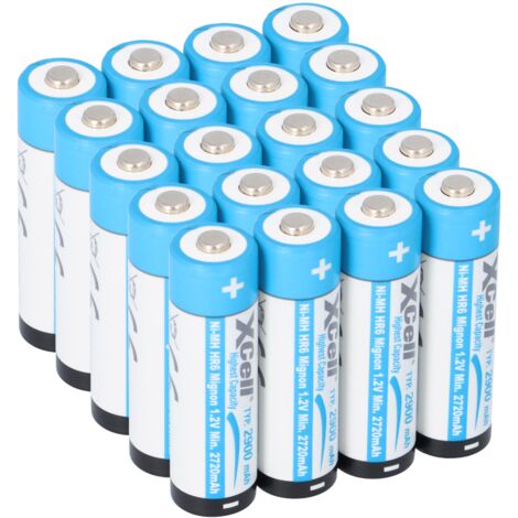 20x XCell Mignon AA Akku Ni-MH 1,2V 2900mAh