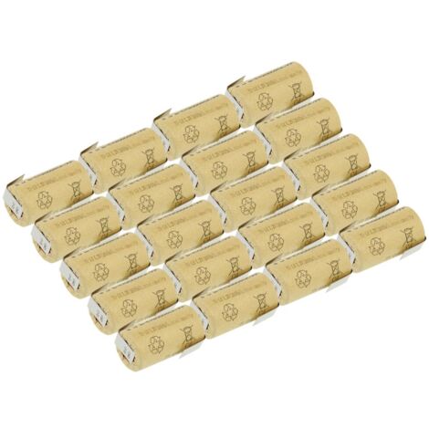 20x XCell Sub-C Hochleistungsakku mit Z- Lötfahne - 1,2V 2000 mAh Ni-CD