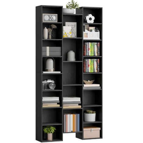 21-Compartment Bookshelf - Black