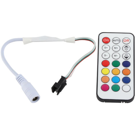 21 Keys RF Mini Wireless Remote Dimmer Controller WC2811 2812B Full Color Adjustable Brightness Effect RF LED Dimmer