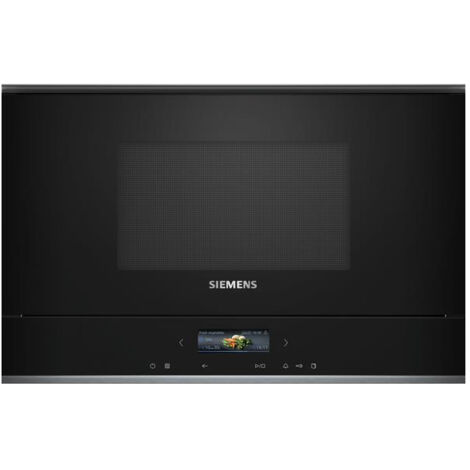 21 L 900 W-5 puissances-Electronique-TFT sensitif TouchControl-Cavité inox-H 38 cm-Tout intégrable-Noir - SIEMENS