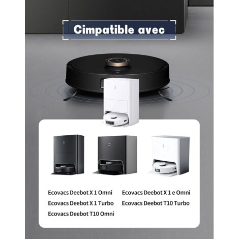 21 pezzi di accessori di ricambio per aspirapolvere robot Ecovacs Deebot X1 Omni / X1 e Omni / X1 Turbo / T10 Turbo/Omni 1 spazzola principale, 6 spazzole laterali, 4 panni per mocio, 4 filtri, 4 sacc