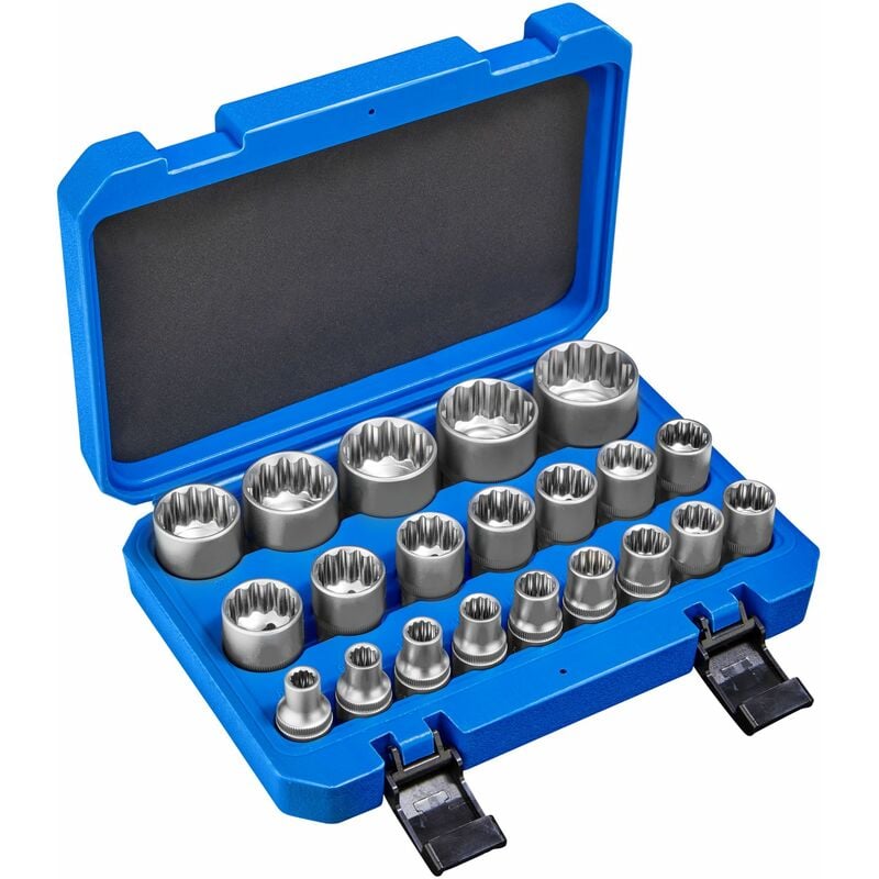 21-Piece External Multi-Tooth Socket Set - socket set, torx, tools ...